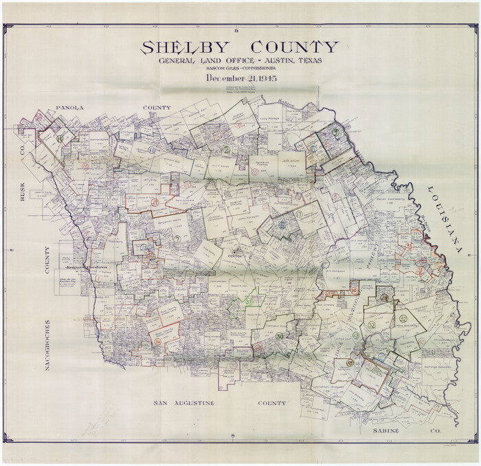 76697, Shelby County Working Sketch Graphic Index, General Map Collection