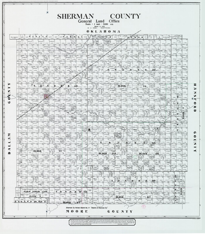 76698, Sherman County Working Sketch Graphic Index, General Map Collection