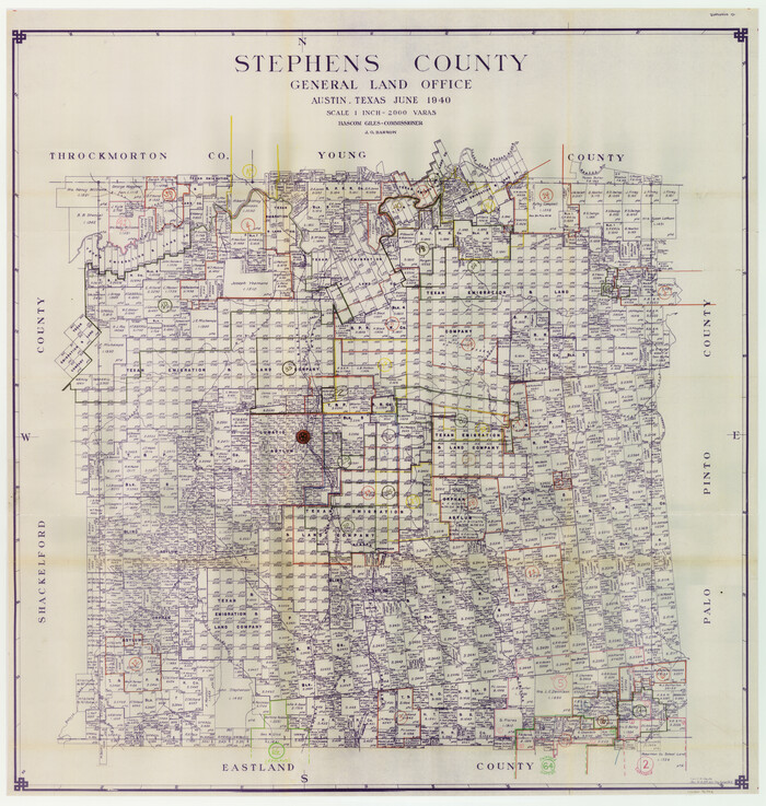 76702, Stephens County Working Sketch Graphic Index, General Map Collection