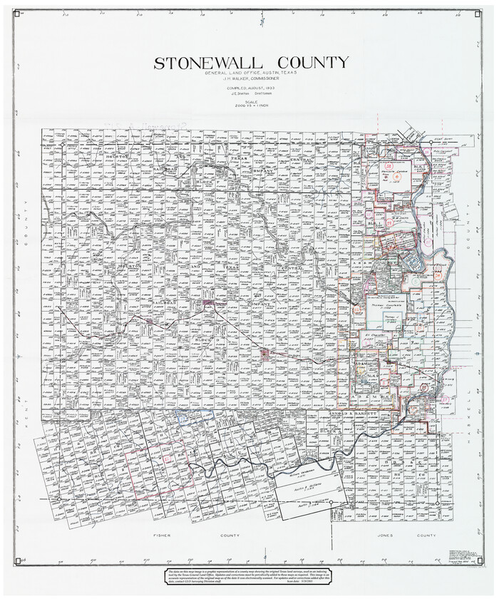 76704, Stonewall County Working Sketch Graphic Index - sheet A, General Map Collection