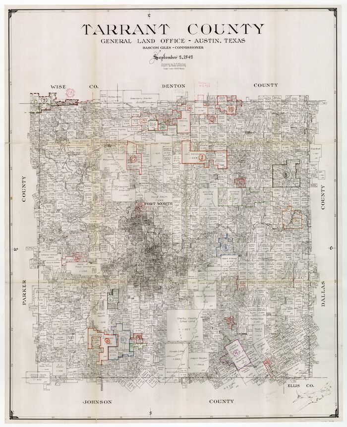 76708, Tarrant County Working Sketch Graphic Index, General Map Collection