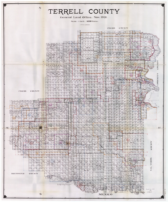 76710, Terrell County Working Sketch Graphic Index - sheet A, General Map Collection