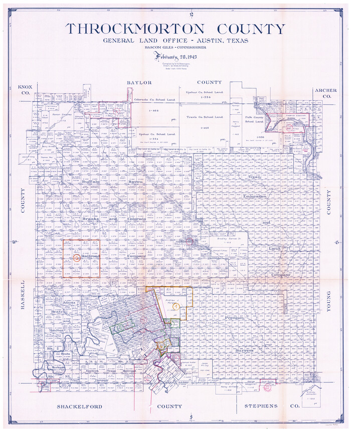 76713, Throckmorton County Working Sketch Graphic Index, General Map Collection