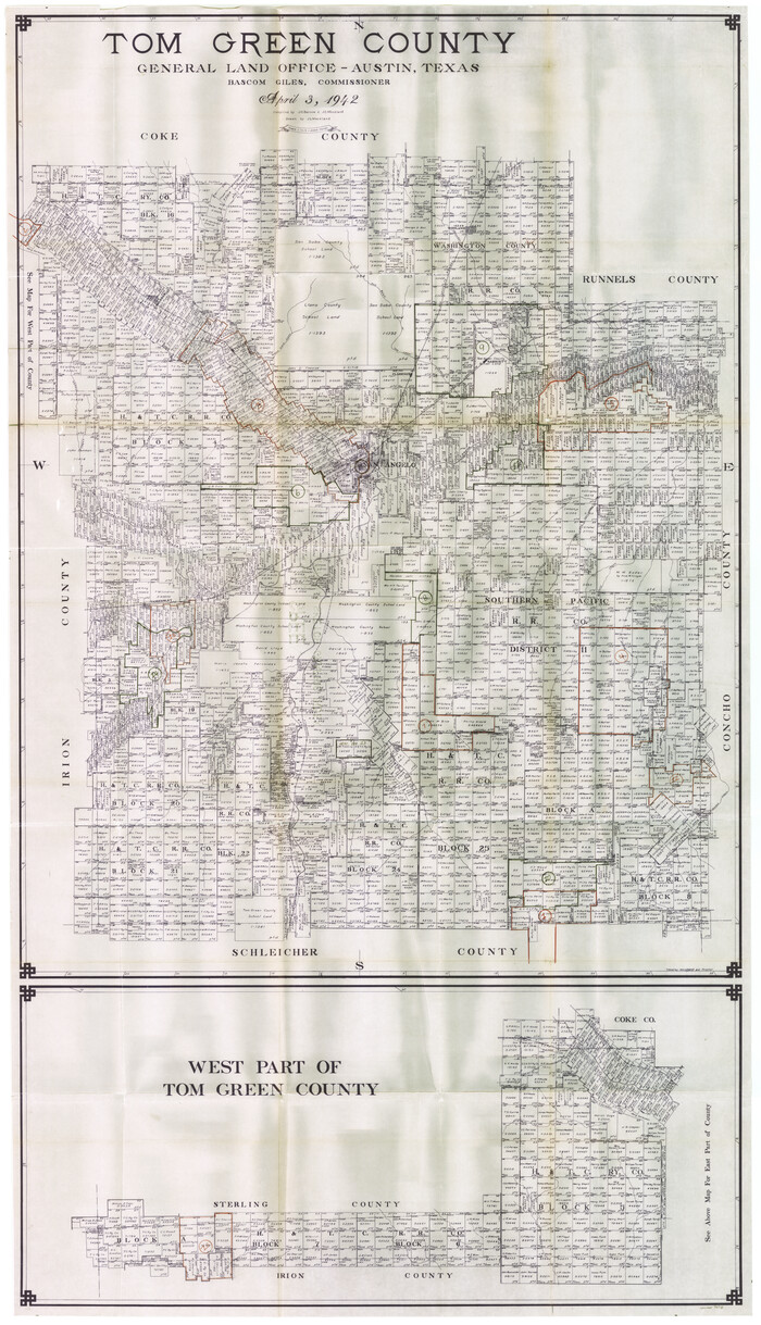 76715, Tom Green County Working Sketch Graphic Index, General Map Collection