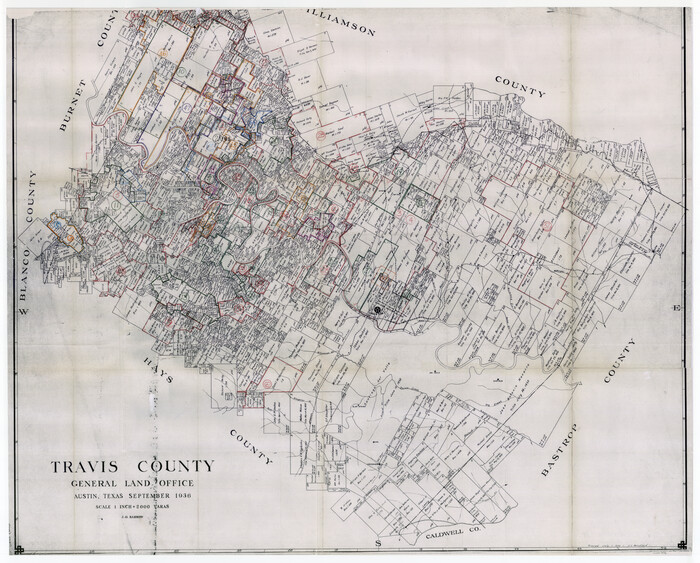 76716, Travis County Working Sketch Graphic Index - south part, General Map Collection