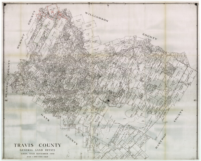 76717, Travis County Working Sketch Graphic Index - north part, General Map Collection