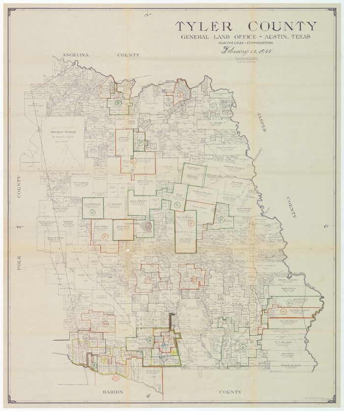 76719, Tyler County Working Sketch Graphic Index, General Map Collection