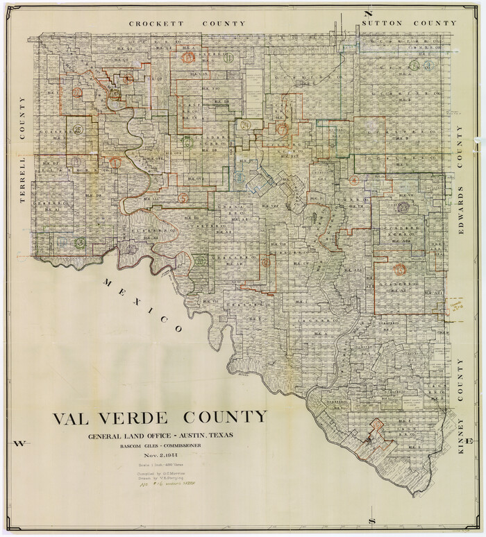 76724, Val Verde County Working Sketch Graphic Index, Sheet 1 (Sketches 1 to 25), General Map Collection