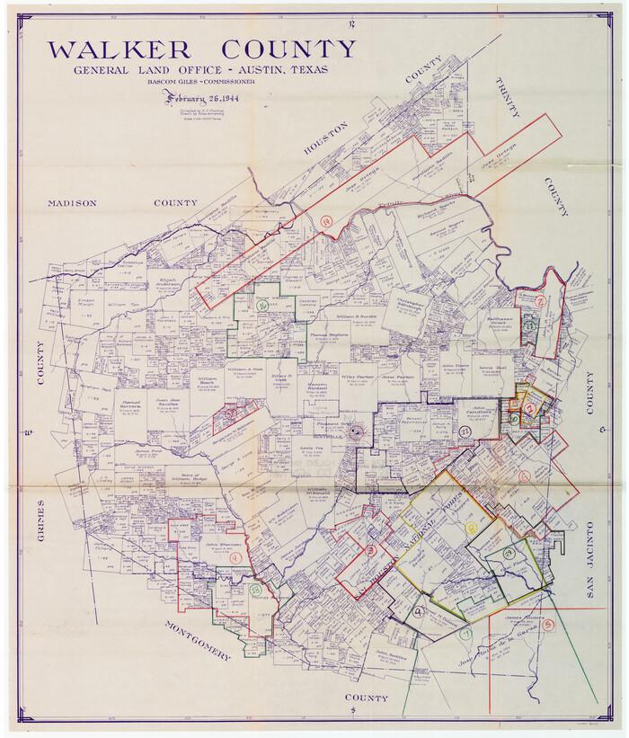 76729, Walker County Working Sketch Graphic Index, General Map Collection