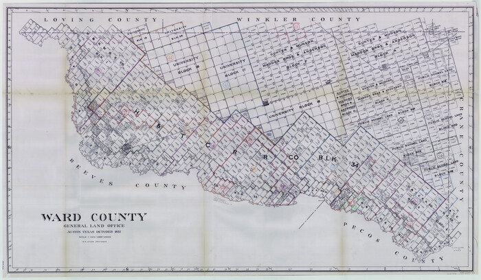 76732, Ward County Working Sketch Graphic Index - sheet B, General Map Collection