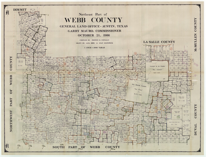 76734, Webb County Working Sketch Graphic Index - northeast part, General Map Collection