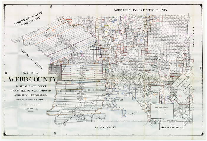 76735, Webb County Working Sketch Graphic Index - south part, General Map Collection