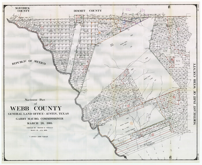 76736, Webb County Working Sketch Graphic Index - northwest part, General Map Collection