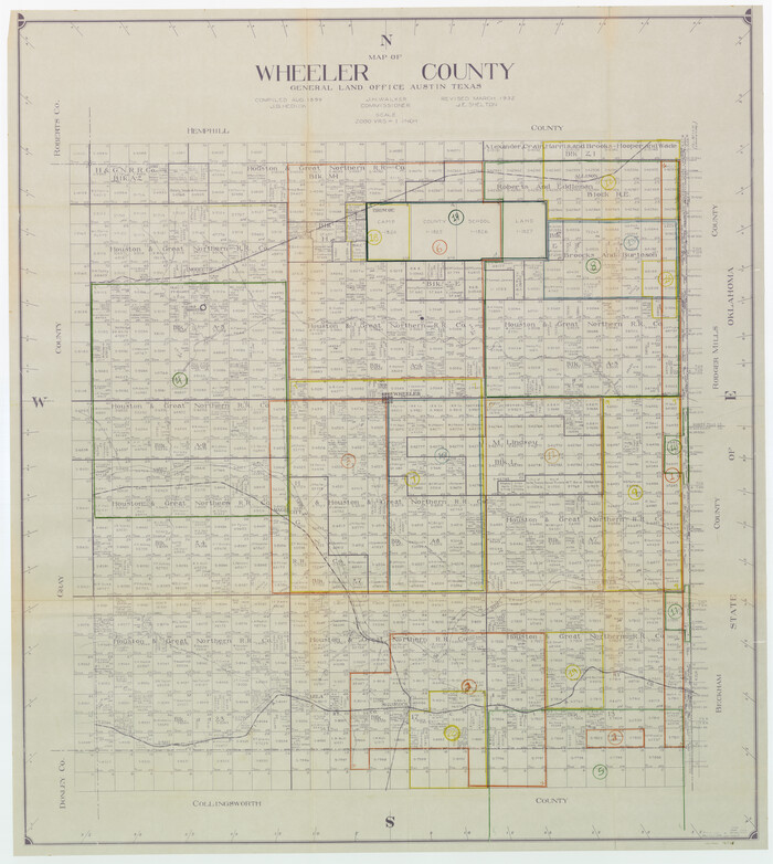 76738, Wheeler County Working Sketch Graphic Index, General Map Collection