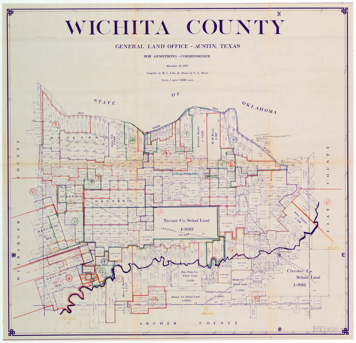 76739, Wichita County Working Sketch Graphic Index, General Map Collection