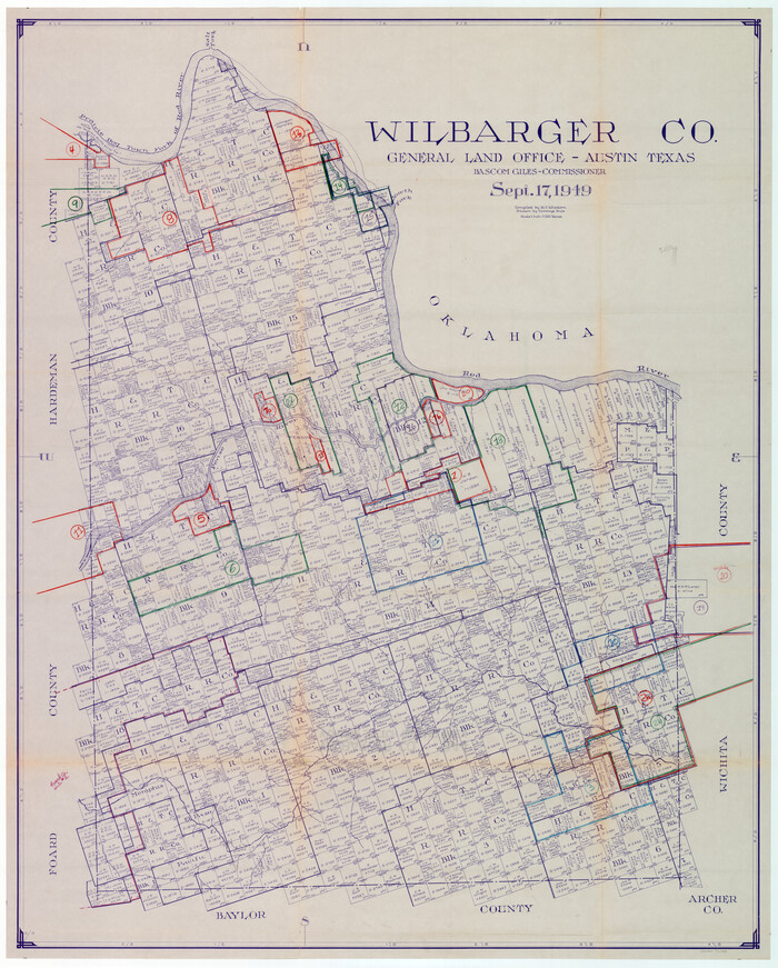76740, Wilbarger County Working Sketch Graphic Index, General Map Collection