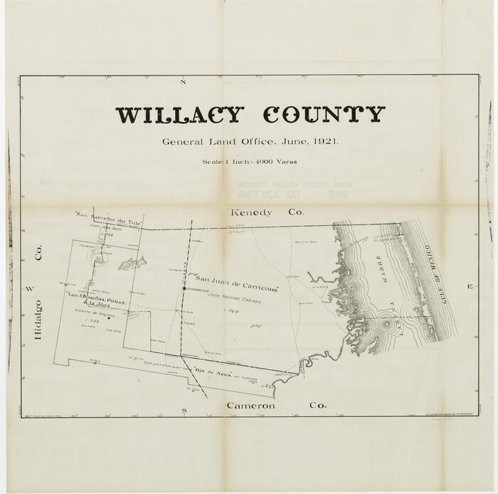 76741, Willacy County Working Sketch Graphic Index, General Map Collection