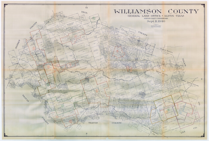 76742, Williamson County Working Sketch Graphic Index, General Map Collection