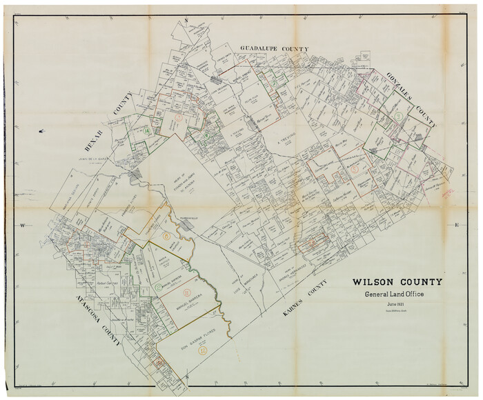 76743, Wilson County Working Sketch Graphic Index, General Map Collection