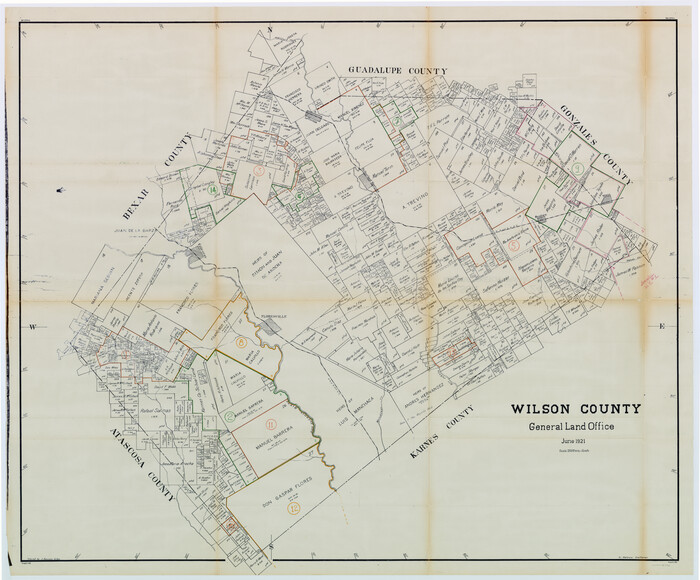 76743, Wilson County Working Sketch Graphic Index, General Map Collection