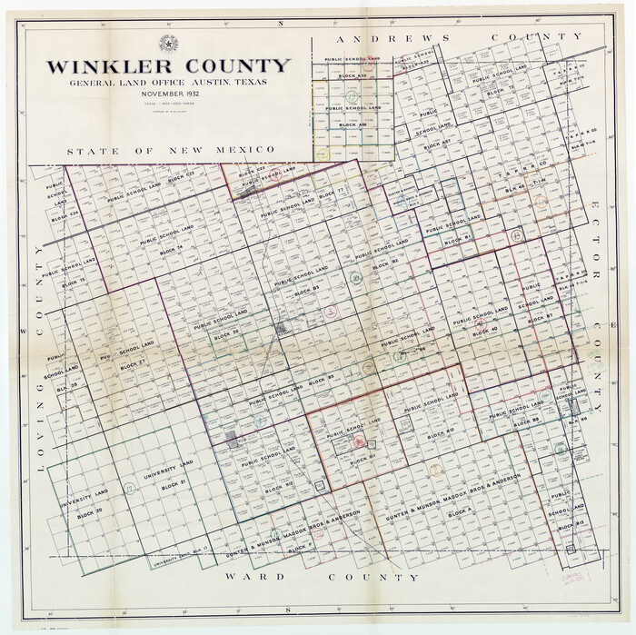 76744, Winkler County Working Sketch Graphic Index, General Map Collection
