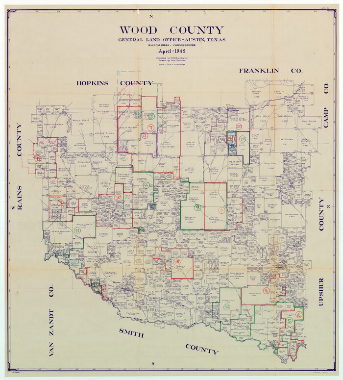 76746, Wood County Working Sketch Graphic Index, General Map Collection