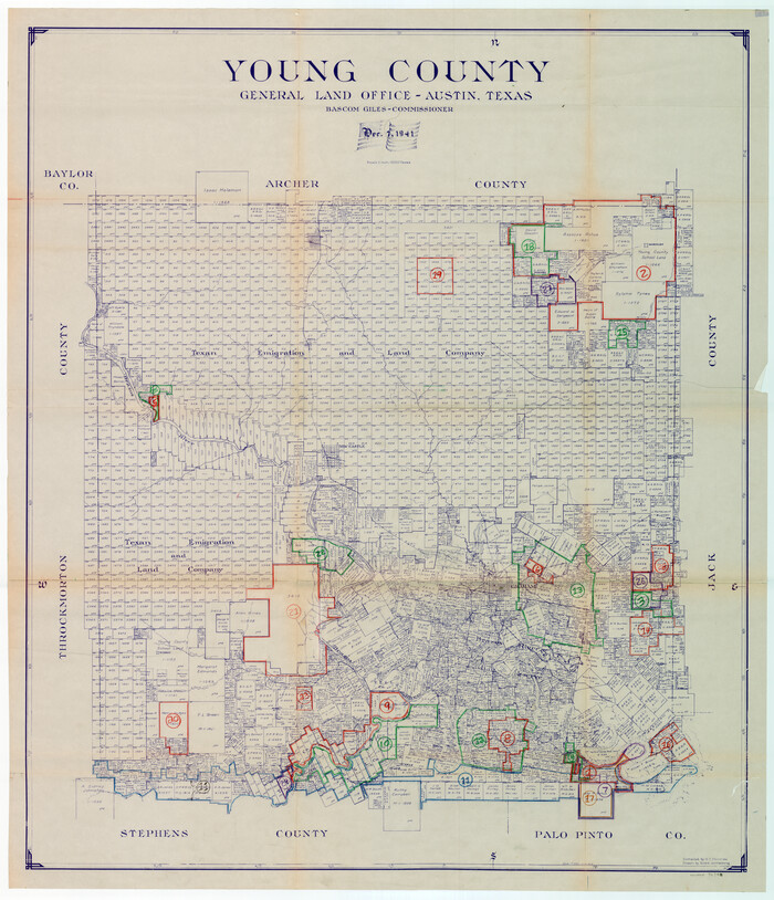 76748, Young County Working Sketch Graphic Index, General Map Collection