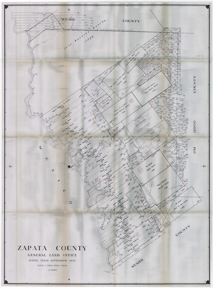 76750, Zapata County Working Sketch Graphic Index, Sheet 2 (Sketches 19 to Most Recent), General Map Collection