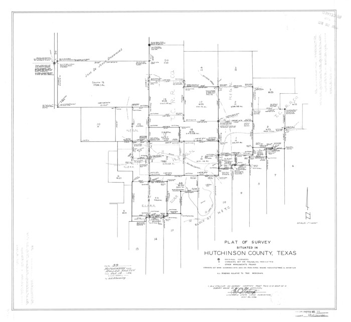 7712, Hutchinson County Rolled Sketch 39, General Map Collection