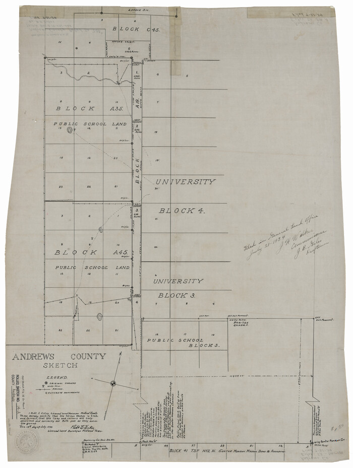 77165, Andrews County Rolled Sketch 14A, General Map Collection
