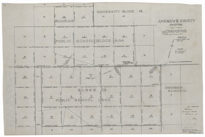 77171, Andrews County Rolled Sketch 25, General Map Collection