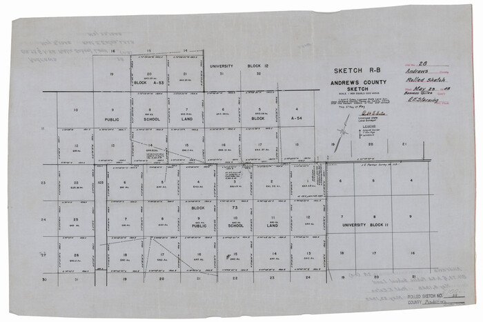 77172, Andrews County Rolled Sketch 28, General Map Collection