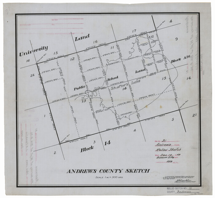 77175, Andrews County Rolled Sketch 31, General Map Collection