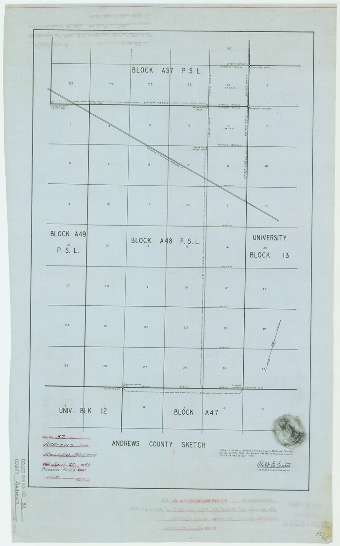 77176, Andrews County Rolled Sketch 32, General Map Collection
