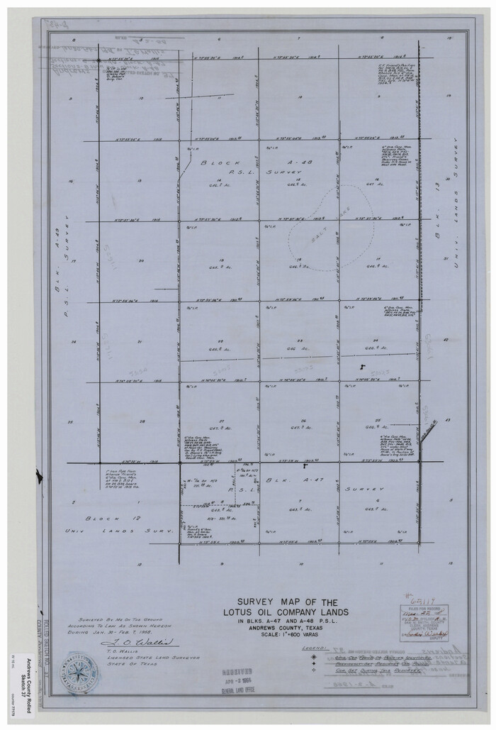 77179, Andrews County Rolled Sketch 37, General Map Collection