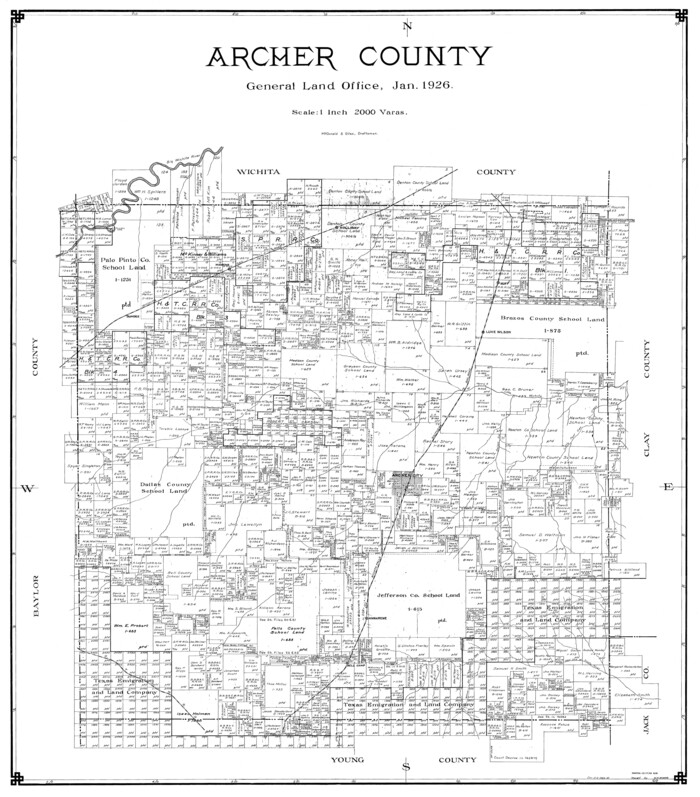 77202, Archer County, General Map Collection