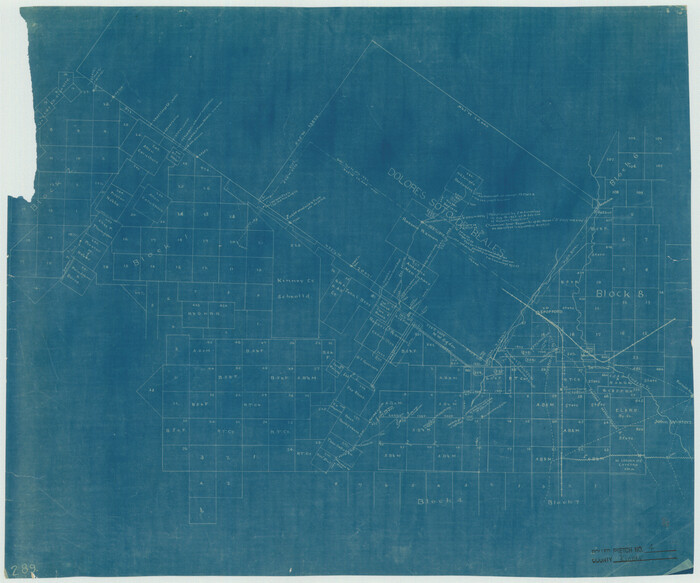 7723, Kinney County Rolled Sketch 4, General Map Collection