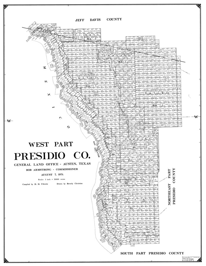 77399, West Part Presidio Co., General Map Collection