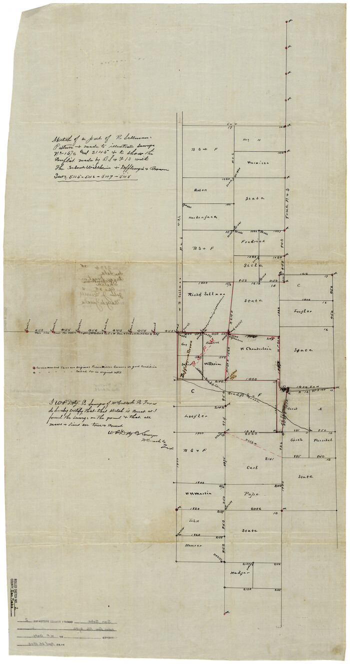 7743, San Saba County Rolled Sketch 2, General Map Collection
