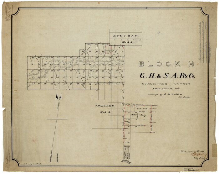 7746, Schleicher County Rolled Sketch 2, General Map Collection
