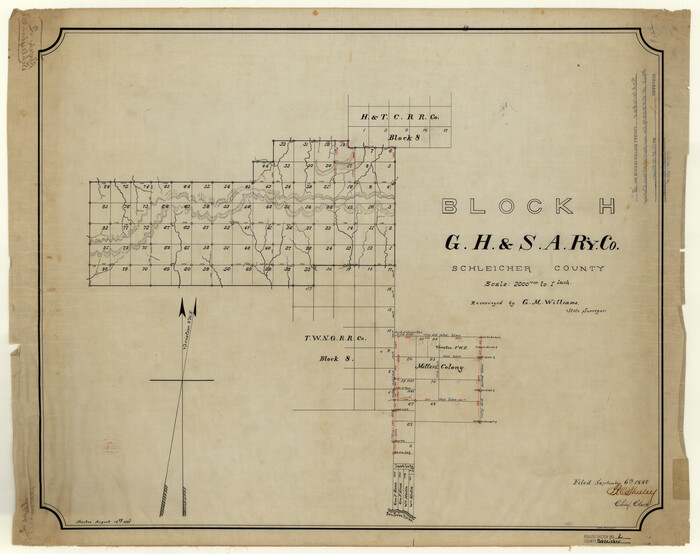 7746, Schleicher County Rolled Sketch 2, General Map Collection