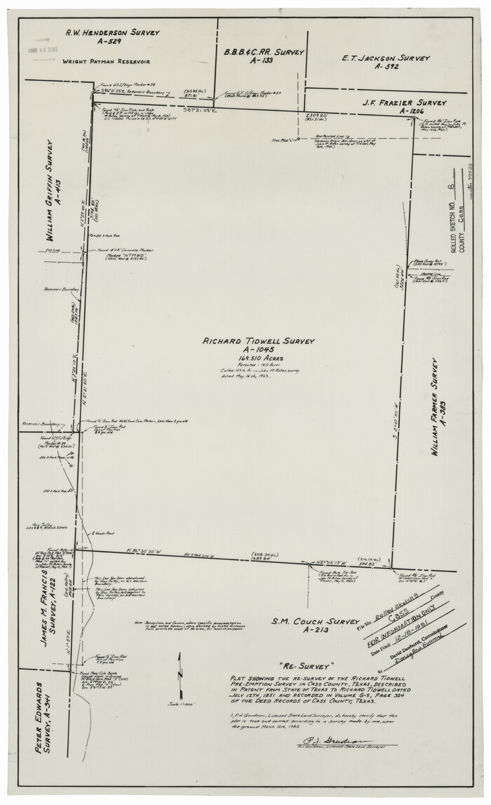 77522, Cass County Rolled Sketch 8, General Map Collection