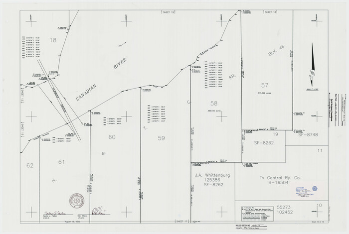77552, Hutchinson County Rolled Sketch 44-16, General Map Collection