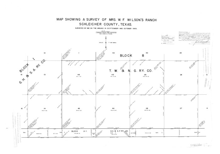 7757, Schleicher County Rolled Sketch 15, General Map Collection