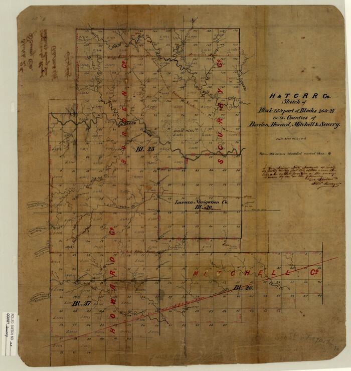 7764, Scurry County Rolled Sketch 2A, General Map Collection