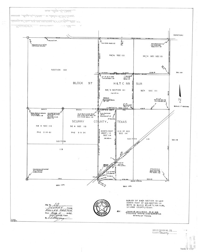 7770, Scurry County Rolled Sketch 10, General Map Collection