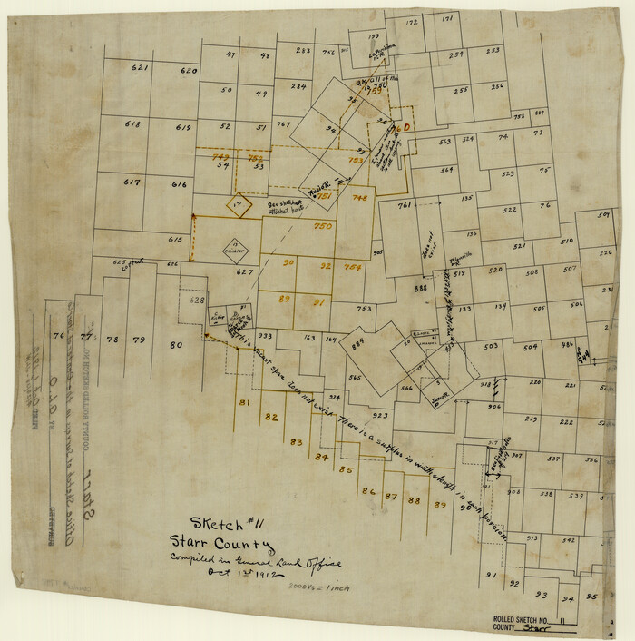 7798, Starr County Rolled Sketch 11, General Map Collection