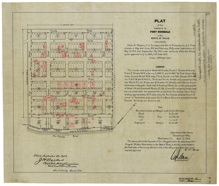 7801, Starr County Rolled Sketch 16, General Map Collection
