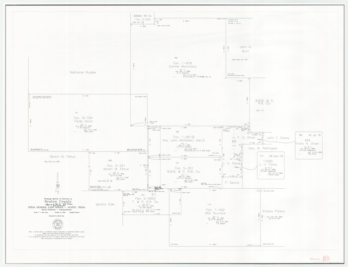 78203, Denton County Working Sketch 33, General Map Collection