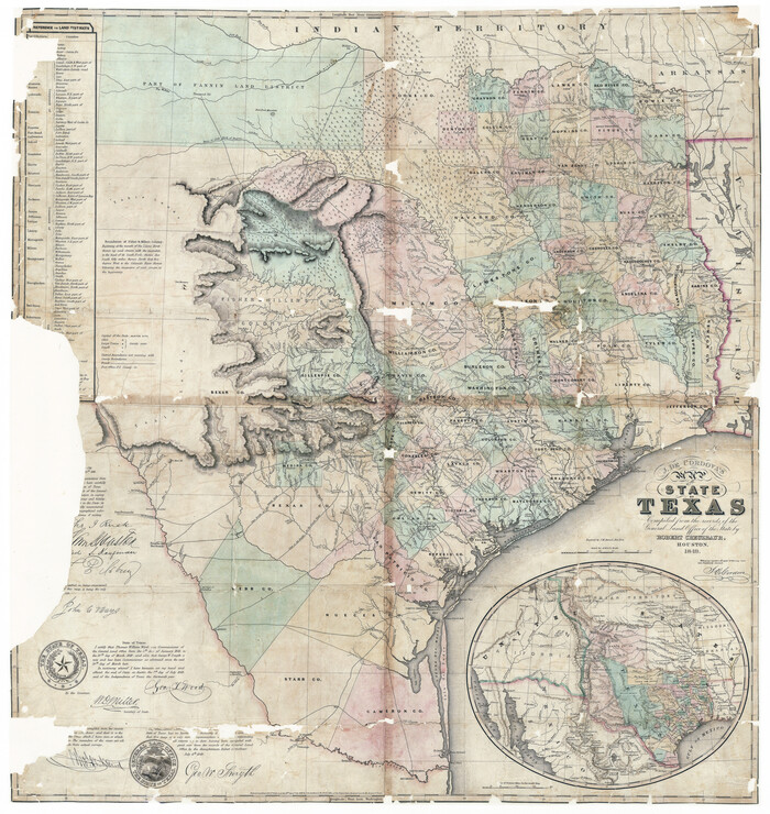 7826, J. De Cordova's Map of the State of Texas Compiled from the records of the General Land Office of the State, General Map Collection